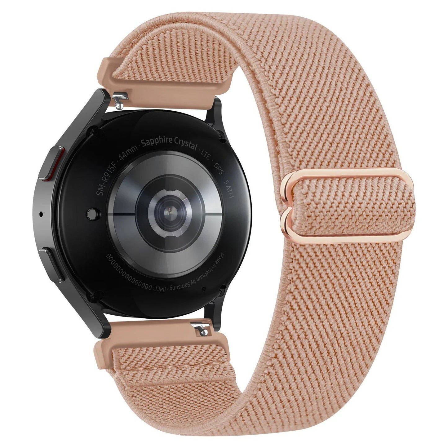 Stretchable Nylon Strap for Samsung Galaxy Watch 7/6/5/4/4 Classic/5 Pro/6 Classic/Active 2/Watch 3 (40mm/44mm/42mm/46mm/47mm/41mm) Band Color: 20mm Band Width (Parallel Import)