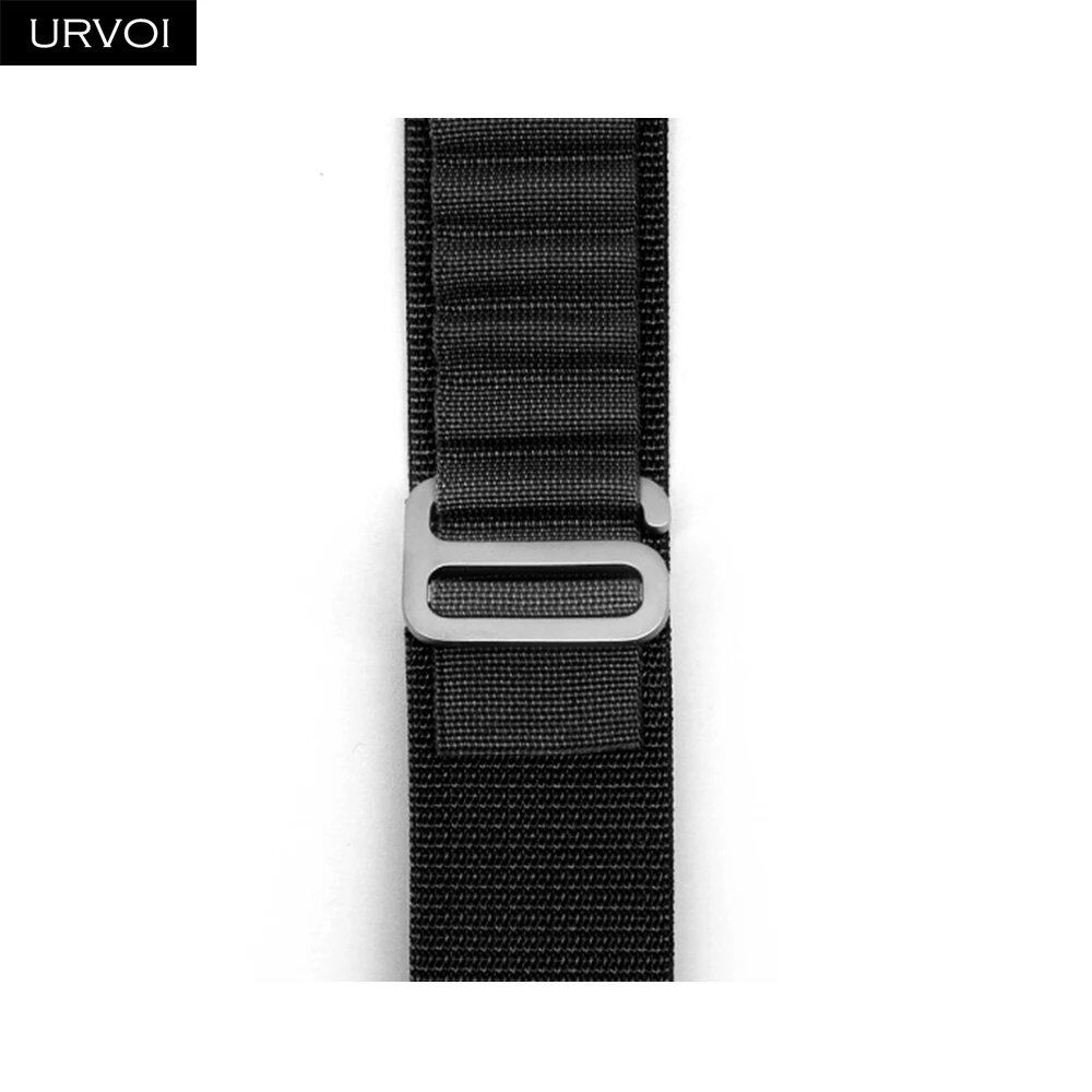 URVOI Apple Watch Ultra 2 Band, Compatible with Series 10/9/8/7/6/SE, Alpine Loop Black, G-Hook Closure, Polyester Woven Cord, Compatible with iWatch 49mm, Band Colors: 44mm, 45mm, 46mm, 49mm, Parallel Import