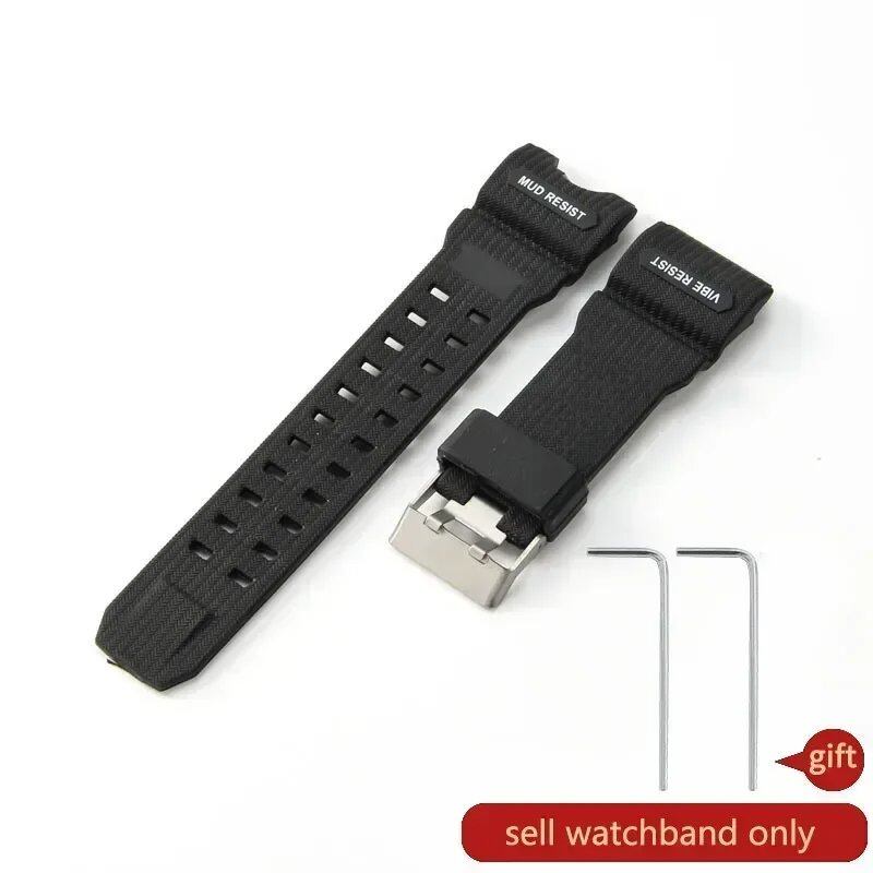 Premium, lightweight, breathable, skin-friendly silicone watch band for Casio G-SHOCK Mudmaster GWG-1000-1A/A3/1A1 GB/GG. Band Color: Parallel Import.
