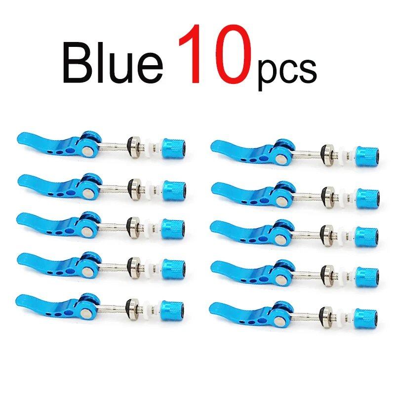 Pack of 1, 2, or 6 M6 x65mm Bicycle Quick Release Aluminum Seatpost Clamps for Road/MTB Saddles with Locking Nuts (Imported)