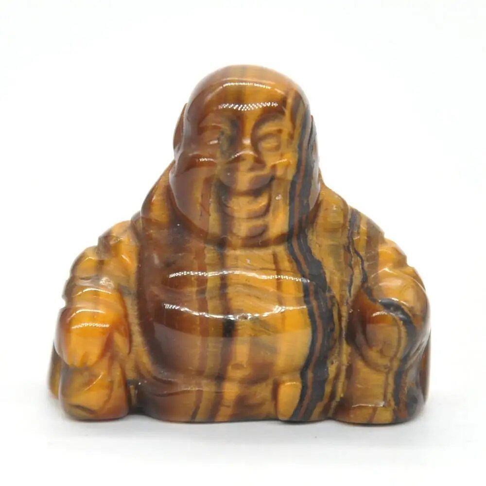 1.2-inch Buddha Statue, Natural Healing Crystal Reiki Chakra Figurine, Spiritual Stone Sculpture, Home Decor, Parallel Import