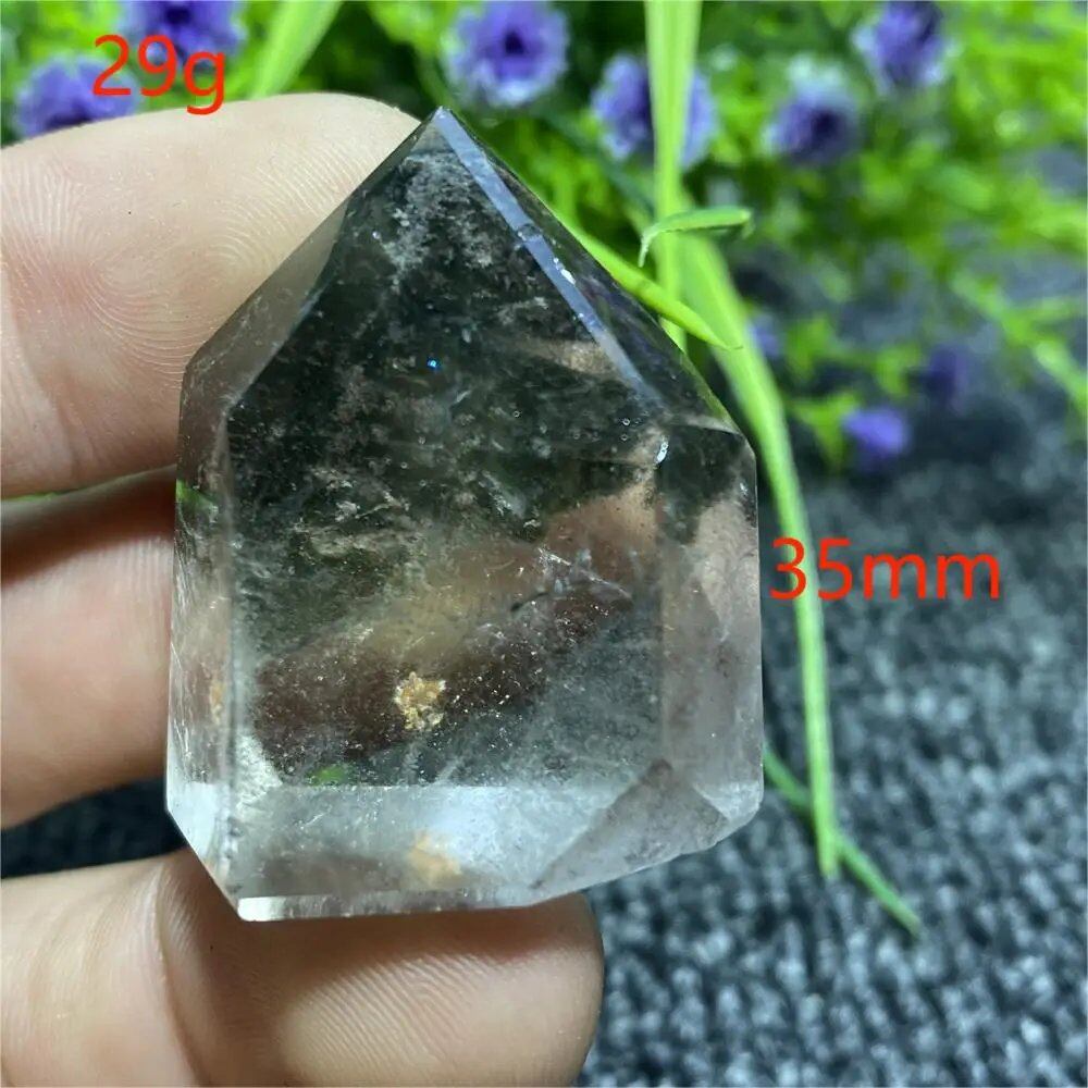 Natural Ghost Phantom Quartz Crystal Hexagonal Tower Obelisk, Spiritual Meditation, Reiki, Gift Stone, Home Decor, Parallel Import