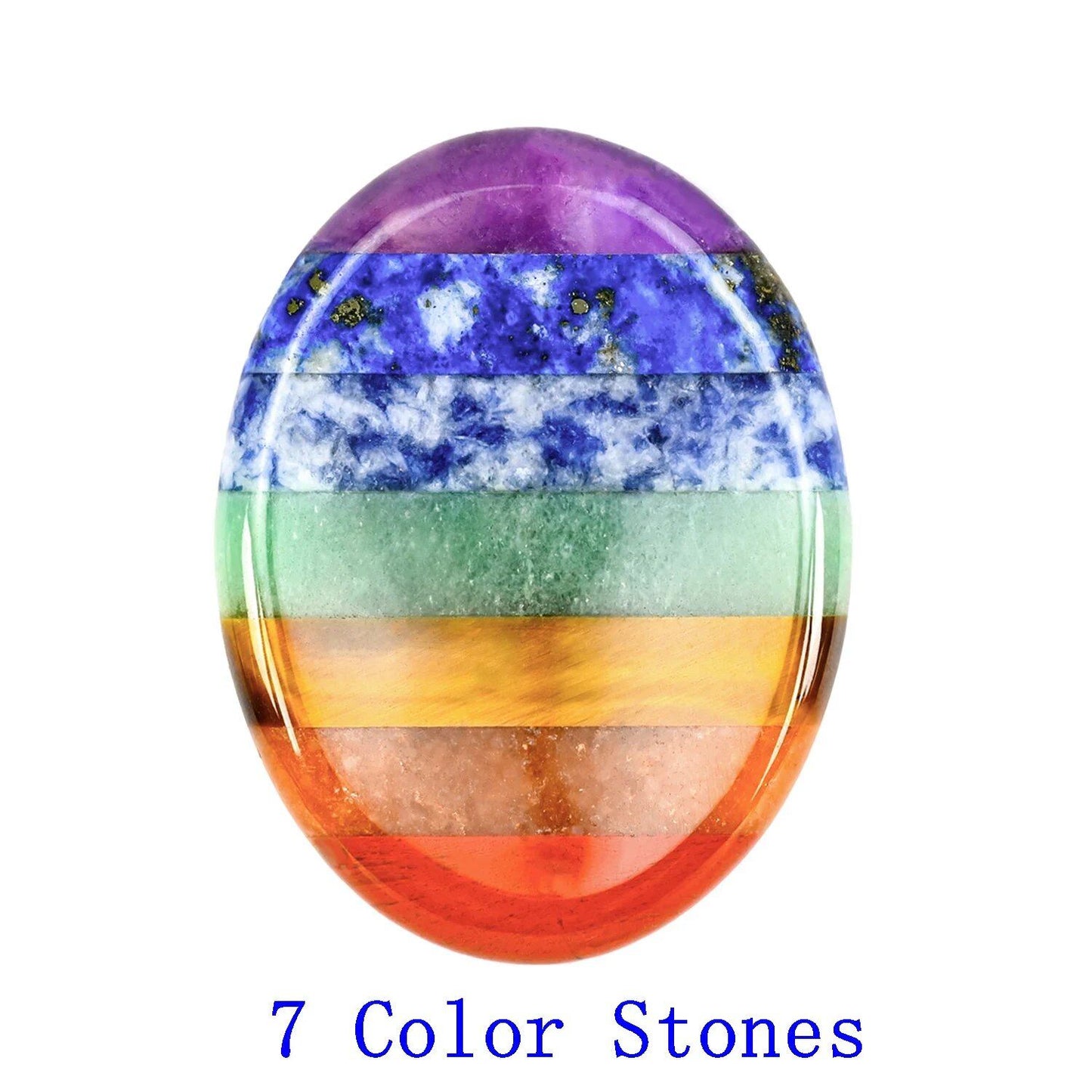 35x45mm Thumb Worry Stone (Stress Relief Stone for Thumb) Oval Massage Quartz Healing Crystal Chakra Energy Therapy Meditation Spiritual Natural Gemstone Decoration Size: Parallel Import