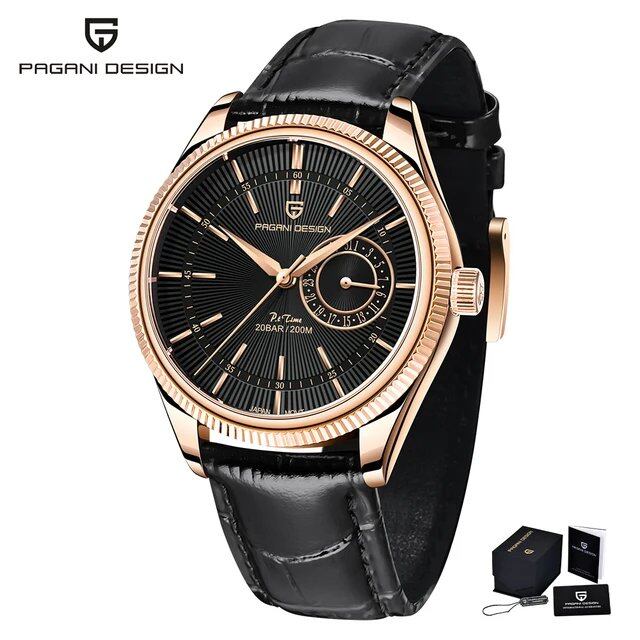 New Pagani Design Top Brand Men's Quartz Watch with Sapphire Crystal, 40mm, Automatic, Waterproof, Sports Watch, L'Erohonbre, Color: Parallel Import