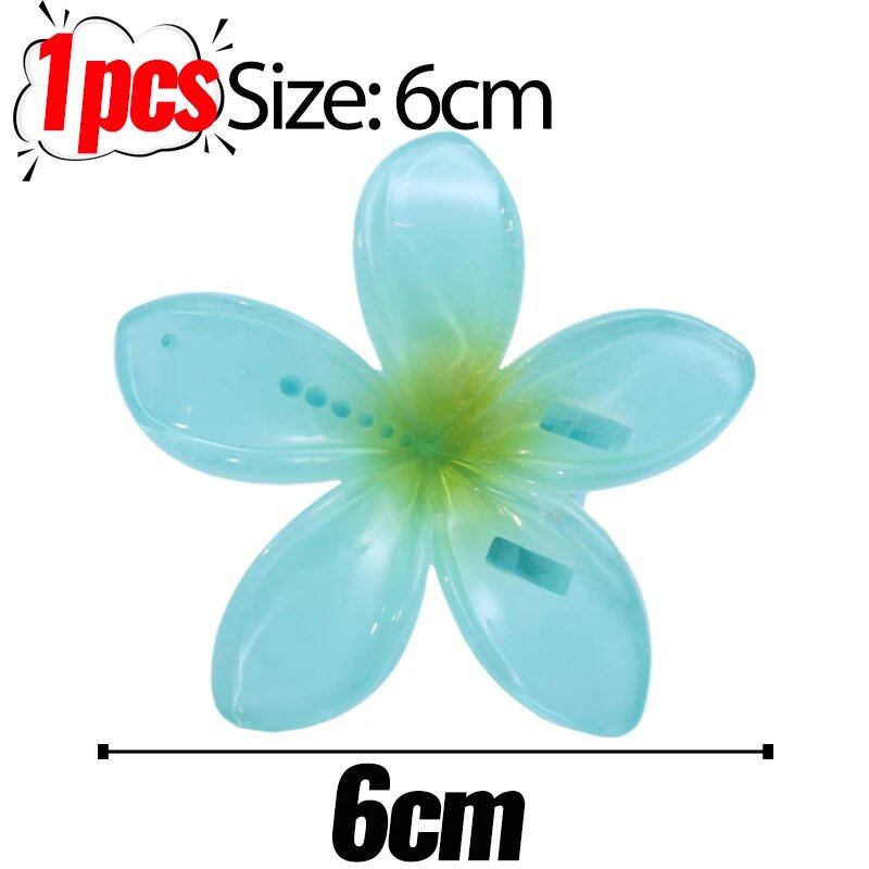 1/6 Hawaiian Gradient Flower Hair Clips for Women, Small, Stylish Head Accessories, Hairpins, Crab Barrettes, Parallel Import