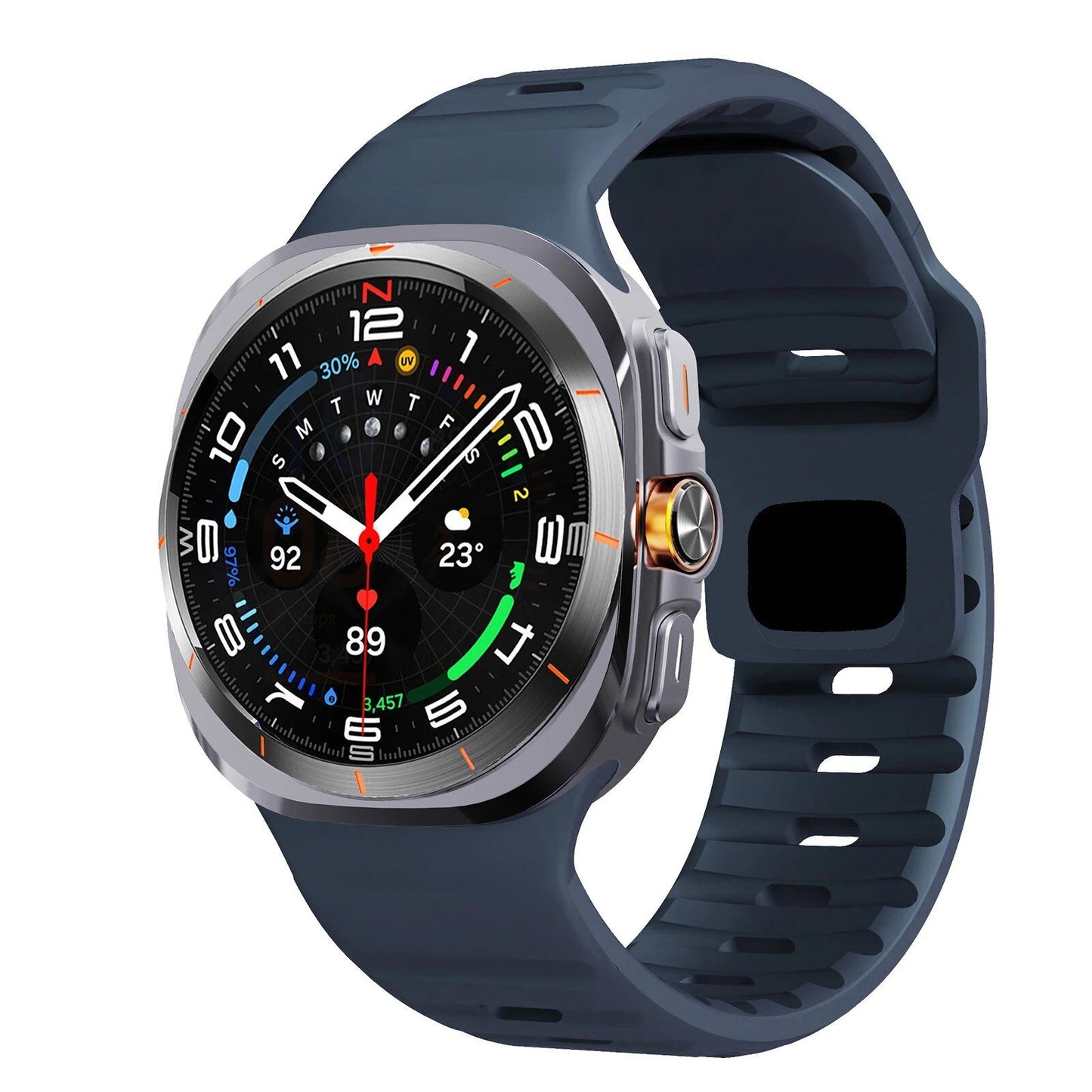 47mm Sport Silicone Strap Replacement for Samsung Galaxy Watch 7 Ultra. Band Color: ; Band Width: Compatible with Galaxy Watch 7 Ultra. Parallel Import.