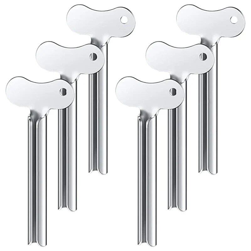 1-6 Piece Stainless Steel Tube Squeezer, Metal, Toothpaste Tube Key, Bathroom Use, Hair Dye, Cosmetics Tube Squeezer, Color: Parallel Import