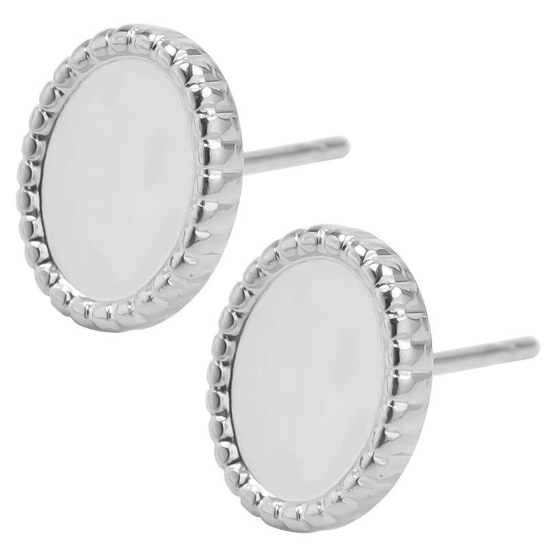 1/2 Pair Ancient Egyptian Sacred Sun Totem Stainless Steel Earrings, Fade-Resistant, Unisex Accessories with Earplugs, Metal Color, Parallel Import