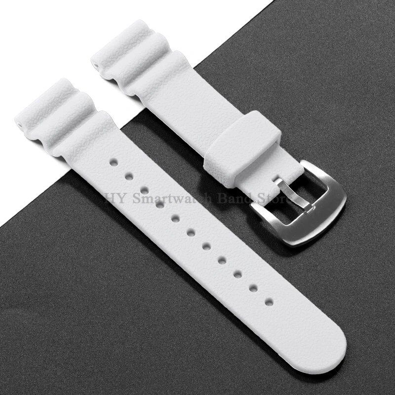 22mm Watch Strap for Seiko 007, Omega Dive Watch, Tudor Sport, Men's Waterproof Rubber Bracelet, Band Color: 22mm; Band Width: 22mm, Parallel Import