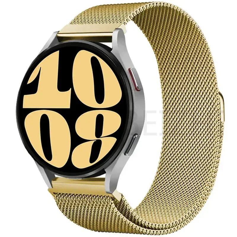 Compatible with Samsung Galaxy Watch 5/6/4/Classic, 22mm/20mm Metal Milanese Loop Magnetic Star-Like Bracelet, Hubai GT4/3/2e Strap, Size 2, Parallel Import