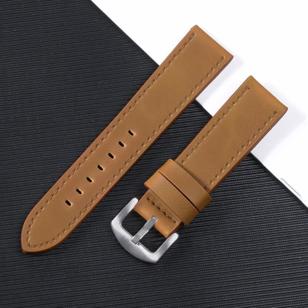 Leather watch band, sports vintage style, compatible with Omega and Seiko, 18mm, 20mm, 22mm, and 24mm, for men and women, smartwatch bracelet, sizes: Parallel import