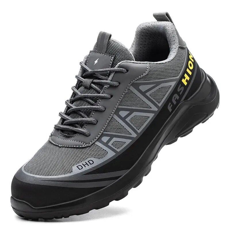 Men's Steel Toe Puncture-Resistant Safety Work Boots, Heavy-Duty, Protective, Color: Imported