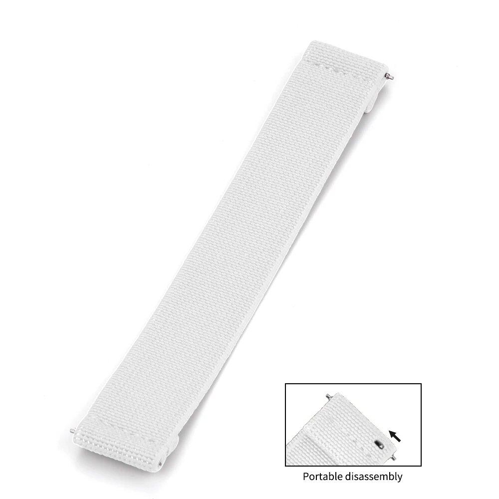 13cm Pale Blue Premium Grade Hook and Loop Adhesive Watch Band, 18/19/20/21/22mm Nylon Replacement Watch Strap, Band Color: mm, Parallel Import