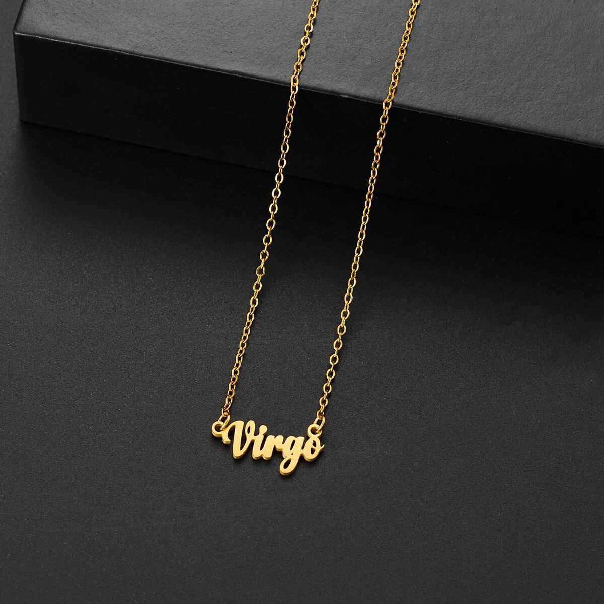 Silver-colored stainless steel star and constellation chain necklace for women, constellation pendant, birthday gift, 45cm long; metal color, parallel import
