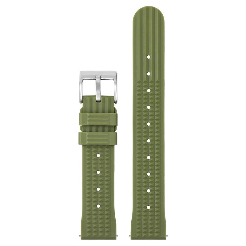 WatchDives Premium Soft Rubber Waffle Watch Band, 20mm, 22mm Quick Release Replacement Strap for Avalon, SeaGhost, and Monster, Band Color: WD.Fmm, Parallel Import