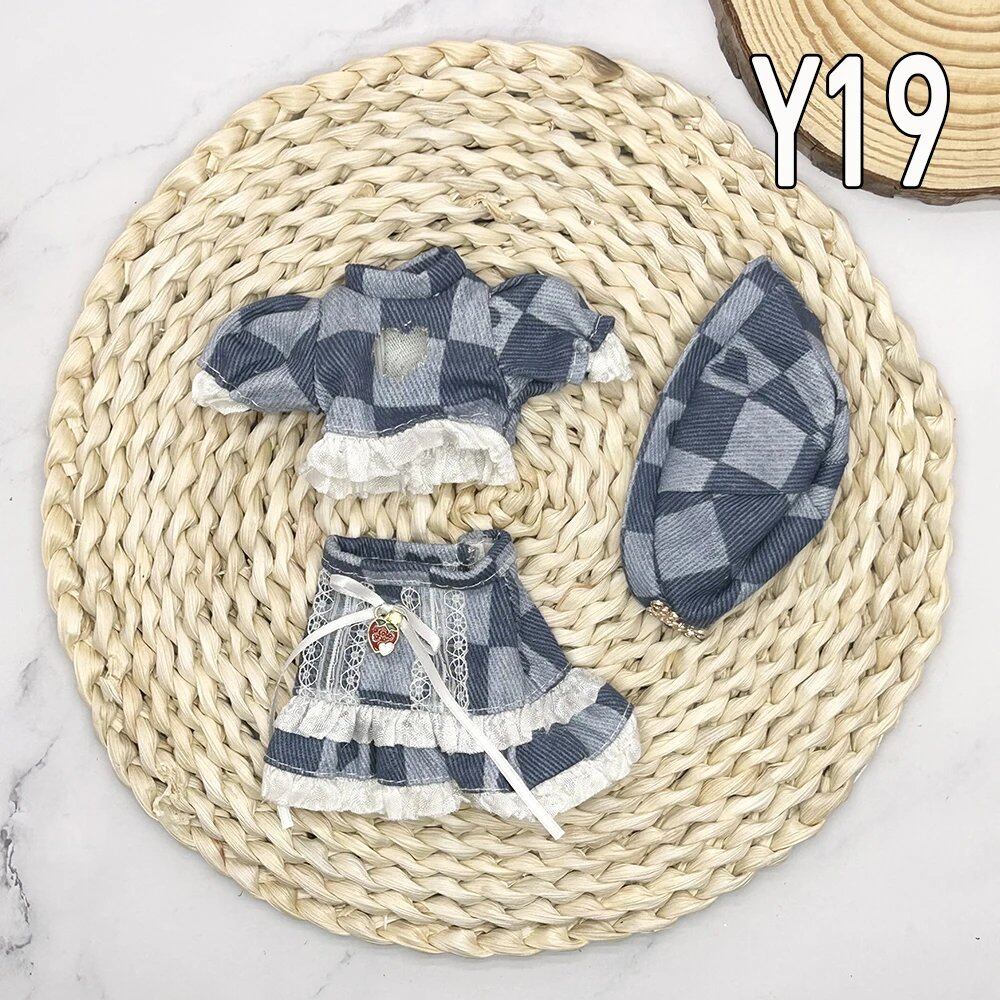 1/6 Scale BJD Doll Clothes Full Set (30cm) Anime Cute Reborn Doll Skirt, Hat, and Head Dress for Girls, Gift, Dress-Up DIY Dollhouse Toy, Parallel Import