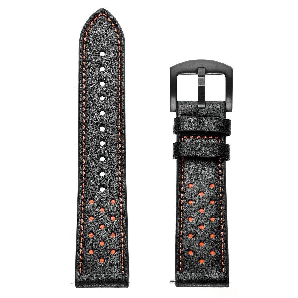22mm Breathable Leather Strap for OnePlus Watch 3/2/2R, OPPO Watch 4Pro/X/X2, Realme Watch 2/3/S Pro, 46mm Band, Band Color: Parallel Import