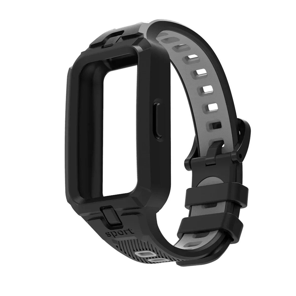 Huawei Band 9/8/7/6 用シリコンバンド スマートウォッチ交換用ストラップ スポーツ用通気性ストラップ バンドカラー: 並行輸入品