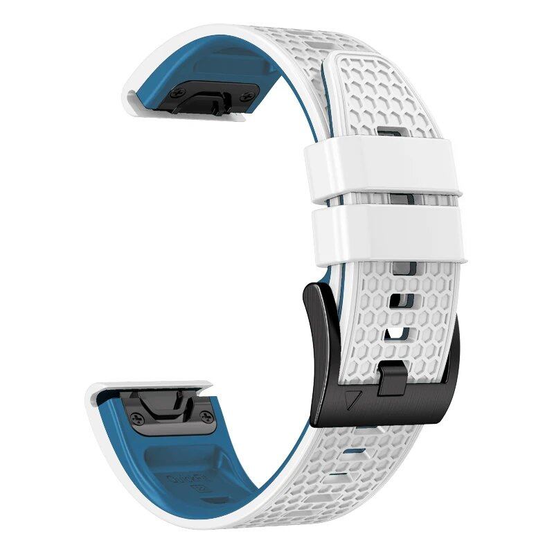 Compatible with Garmin Forerunner 965, 955, 945, 935 and Fenix 8, 7, 6, 5, 22mm and 26mm QuickFit Sport Silicone Wristbands, Band Color: mm, Parallel Import