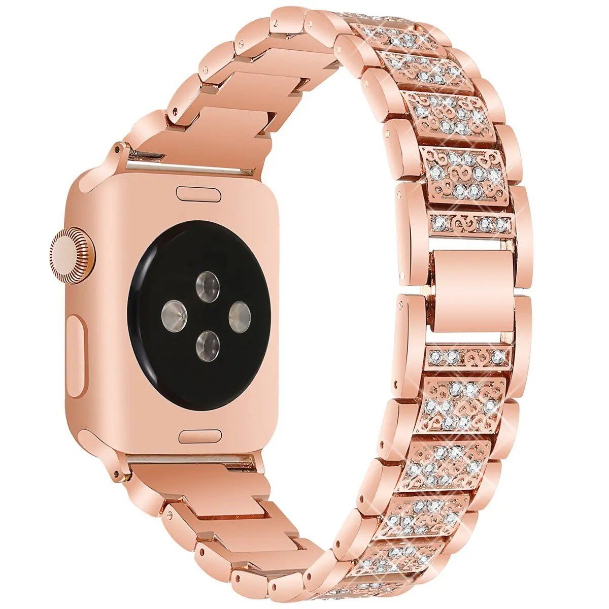 アップルウォッチ Ultra 2 49mm 対応 ブリング ダイヤモンドストラップ - 46mm 40mm 45mm 44mm 41mm 42mm サイズ対応 iWatch シリーズ 10/9/8/7/6 用 レディースブレスレット サイズ: 並行輸入品