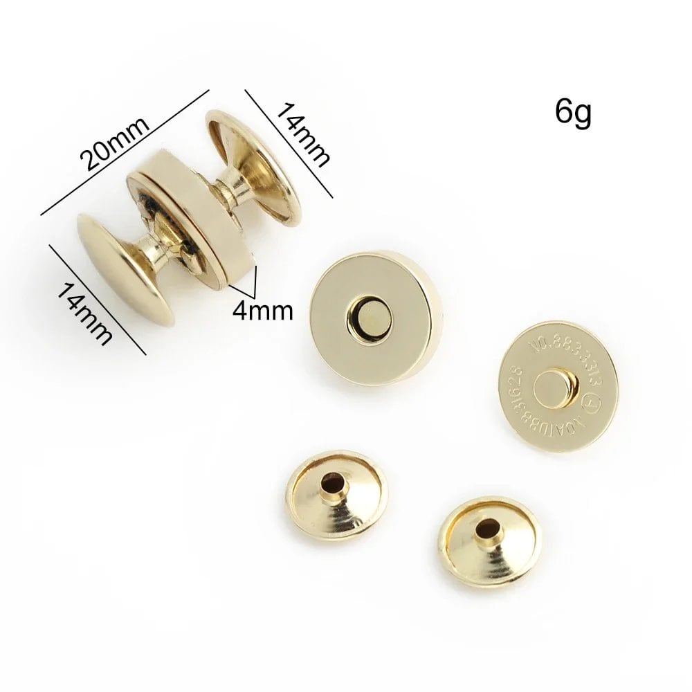 10-100-200 Pieces 14mm/18mm Double-Sided Rivets, Strong Magnetic Snap Buttons for Leather Pouches, Bags, Clothing, and Accessories. Size: Parallel Import.