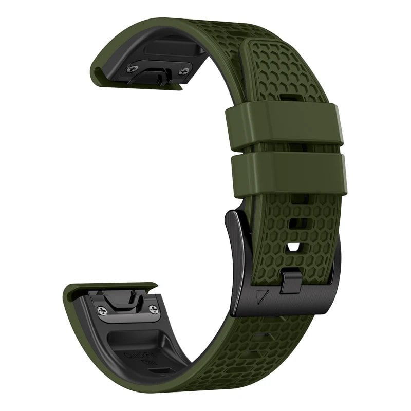 Compatible with Garmin Forerunner 965, 955, 945, 935 and Fenix 8, 7, 6, 5, 22mm and 26mm QuickFit Sport Silicone Wristbands, Band Color: mm, Parallel Import