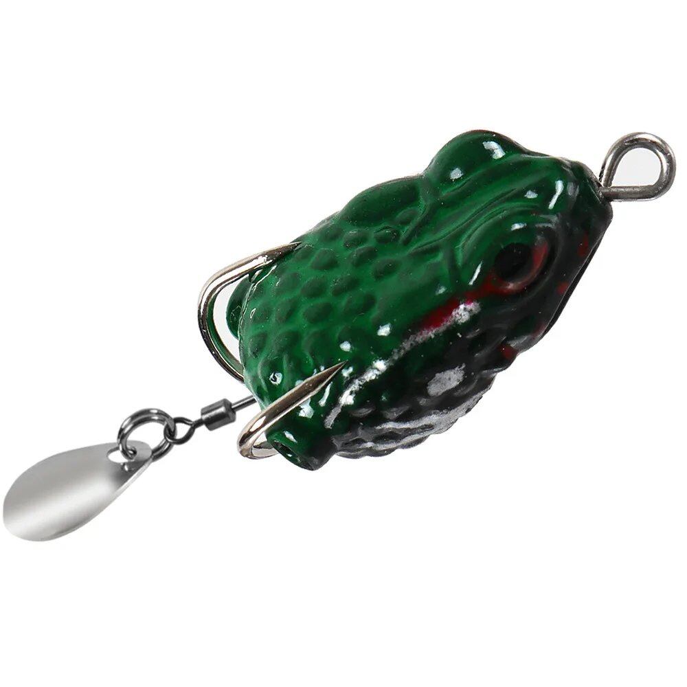 Pack of 5 Mini Frog Soft Baits, 25mm, 3g, Double Hide Hooks, Fishing Lures, Bionic Sequin Frog Baits, Artificial, Realistic Thunder Frog Lures, Size: Parallel Import