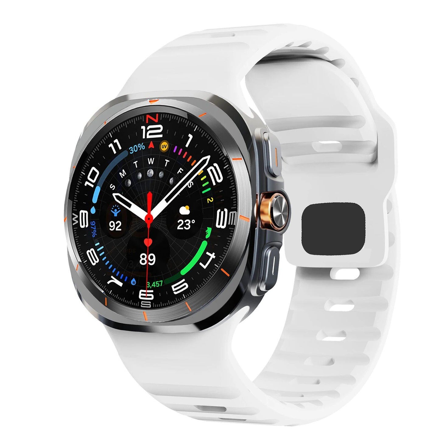 47mm Sport Silicone Strap Replacement for Samsung Galaxy Watch 7 Ultra. Band Color: ; Band Width: Compatible with Galaxy Watch 7 Ultra. Parallel Import.