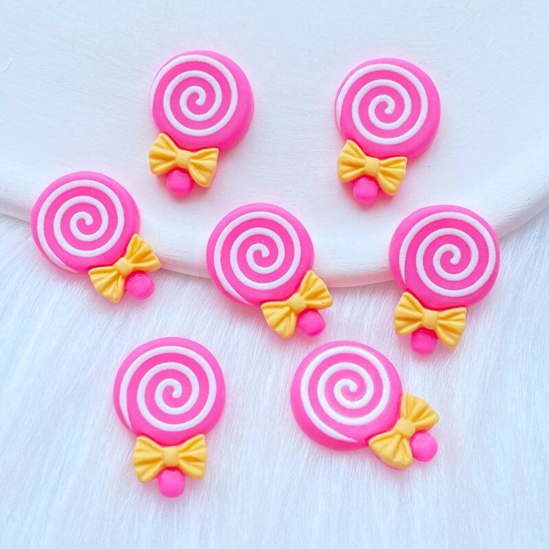 Pack of 10/20 New Resin Mini Candy/Lollipop Series Flatback Cabochons for Scrapbooking, DIY Jewelry, Crafts, and Decoration. Size: Parallel Import.
