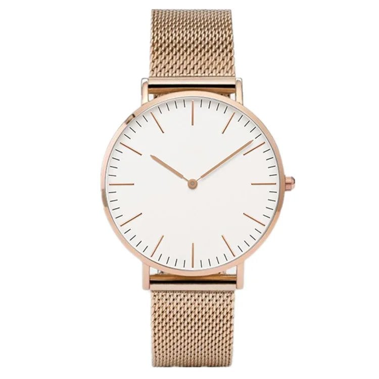 New Women's Quartz Watch, Lightweight and Stylish, Stainless Steel, Waterproof, Battery-Operated, Men's Watch, Parallel Import
