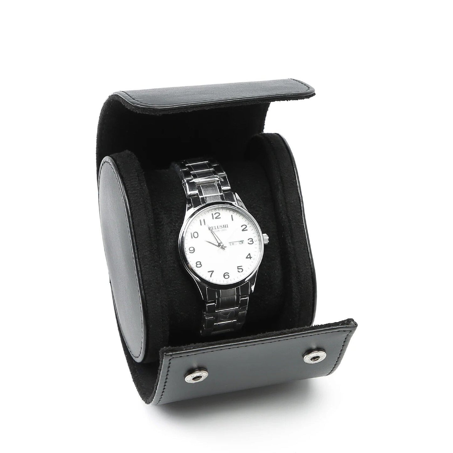 Embers 2024 New Watch Roll, PU Leather, 1-Slot, 2-Slot, 3-Slot, Black/Brown, Watch Storage Bag/Watch Box, Luxury, Elegant, Stylish, Color: Parallel Import