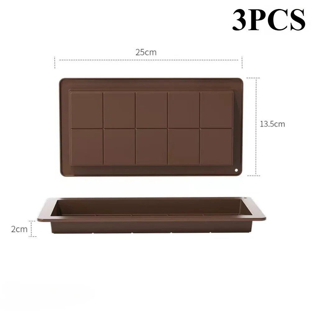 Set of 1, 3, or 5 Silicone Chocolate Bar Molds, Dubai Chocolate Molds, Perfect for Making Dubai Chocolates, Baking, and Party Gifts. Color: Parallel Import.