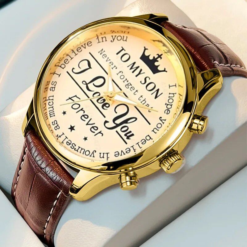 Business Love English Crown Dial Threaded Wire Strap Quartz Watch, Color: Black, Parallel Import