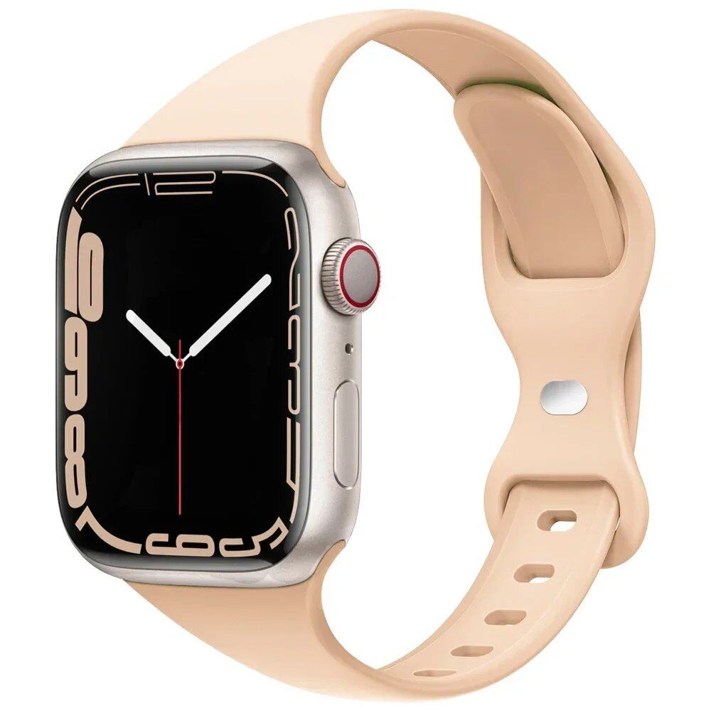 Waterproof Slim Silicone Sport Band for Apple Watch Ultra 49mm/Series 9-8-7 (41mm/45mm/44mm/40mm) - Compatible with iWatch 10 (46mm/42mm) Band Color: mm; Ships from: Parallel Import