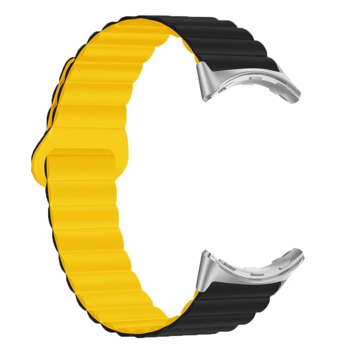 Replacement Magnetic Loop Strap for Google Pixel Watch 1/2, Silicone Sport Band, Band Color: Black, Band Width: Parallel Import