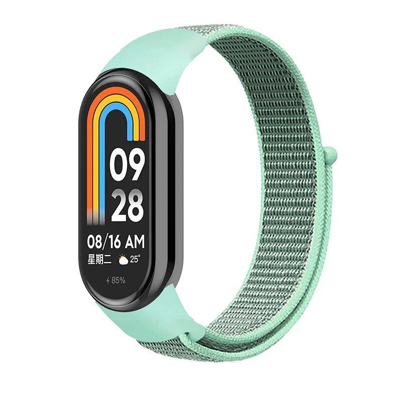 Xiaomi Mi Band 9/8/7/6/5/4/3 対応 ナイロンループストラップ NFCスマートウォッチ用交換バンド スポーツリストバンド サイズ:Mi Band 並行輸入品