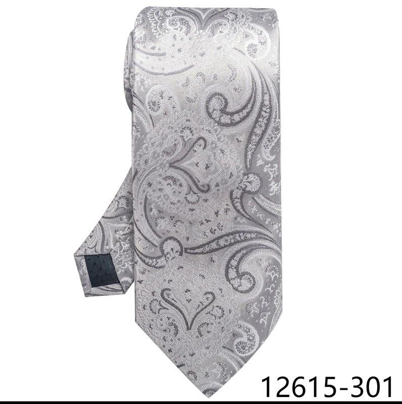 Classic Gray Check 8cm Silk Tie for Men, Perfect for Suits, Weddings, Business, Work, Birthdays, and More. Parallel Import.