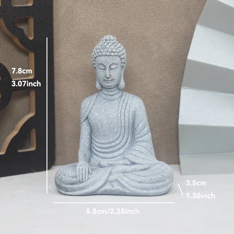 チベット仏教の小坊主 石仏像 ガーデン・車内オーナメント 瞑想・ホームアクアリウム用装飾 並行輸入品
