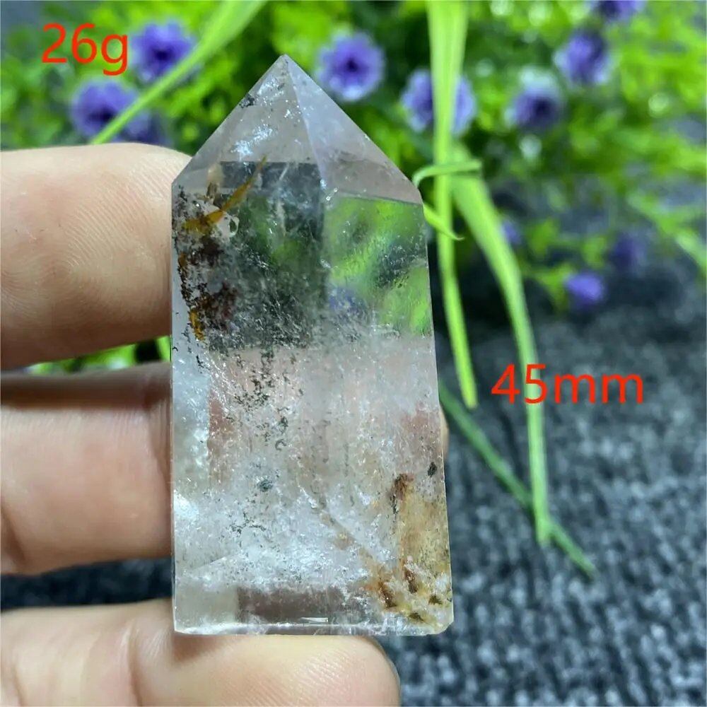 Natural Ghost Phantom Quartz Crystal Hexagonal Tower Obelisk, Spiritual Meditation, Reiki, Gift Stone, Home Decor, Parallel Import