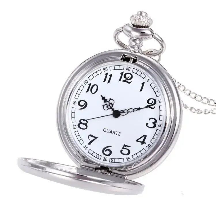 Classic Pocket Watch, Glossy Retro Double-Sided Quartz Necklace Watch, Gift for Boyfriend or Friend, Holiday Gift, Parallel Import