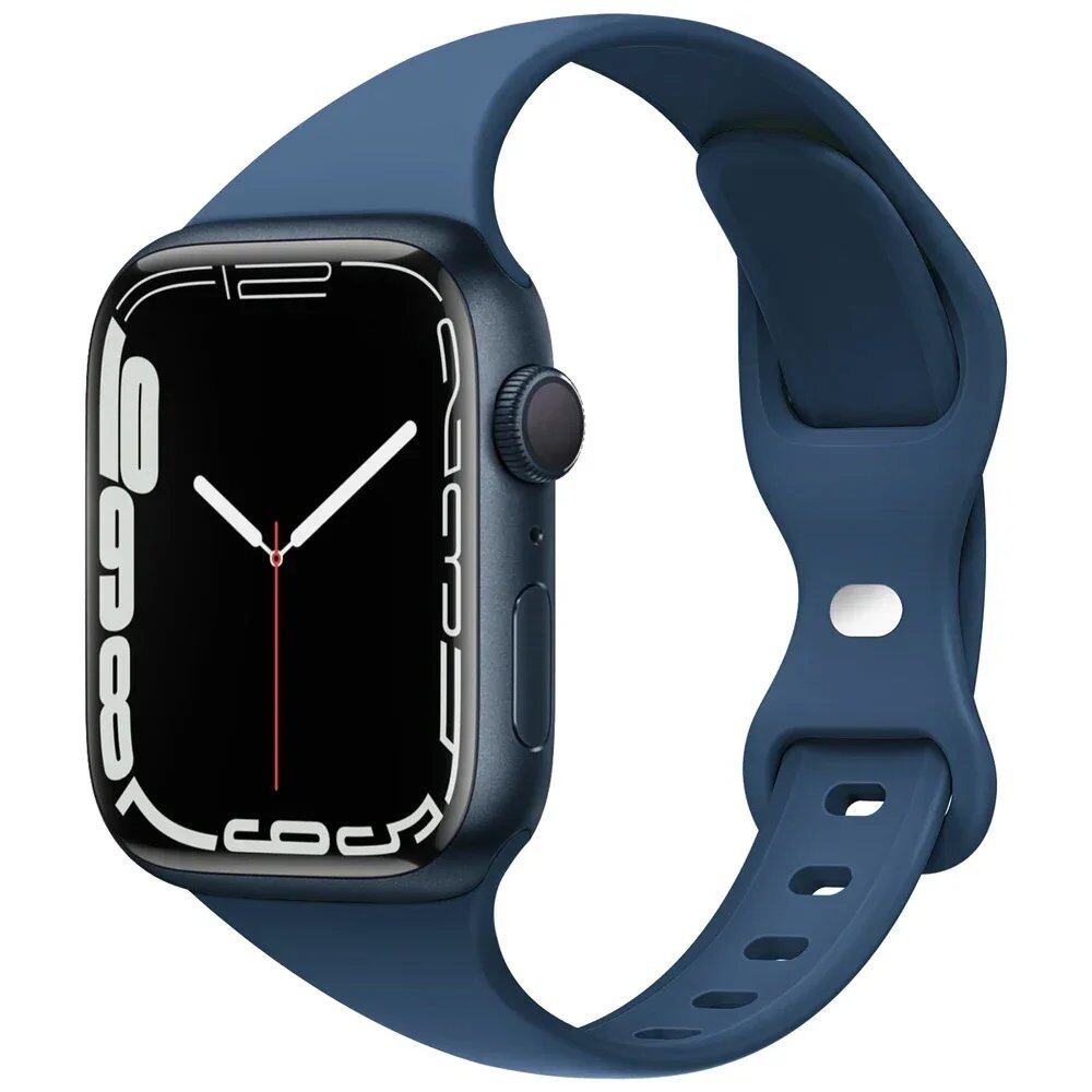 Waterproof Slim Silicone Sport Band for Apple Watch Ultra 49mm/Series 9-8-7 (41mm/45mm/44mm/40mm) - Compatible with iWatch 10 (46mm/42mm) Band Color: mm; Ships from: Parallel Import