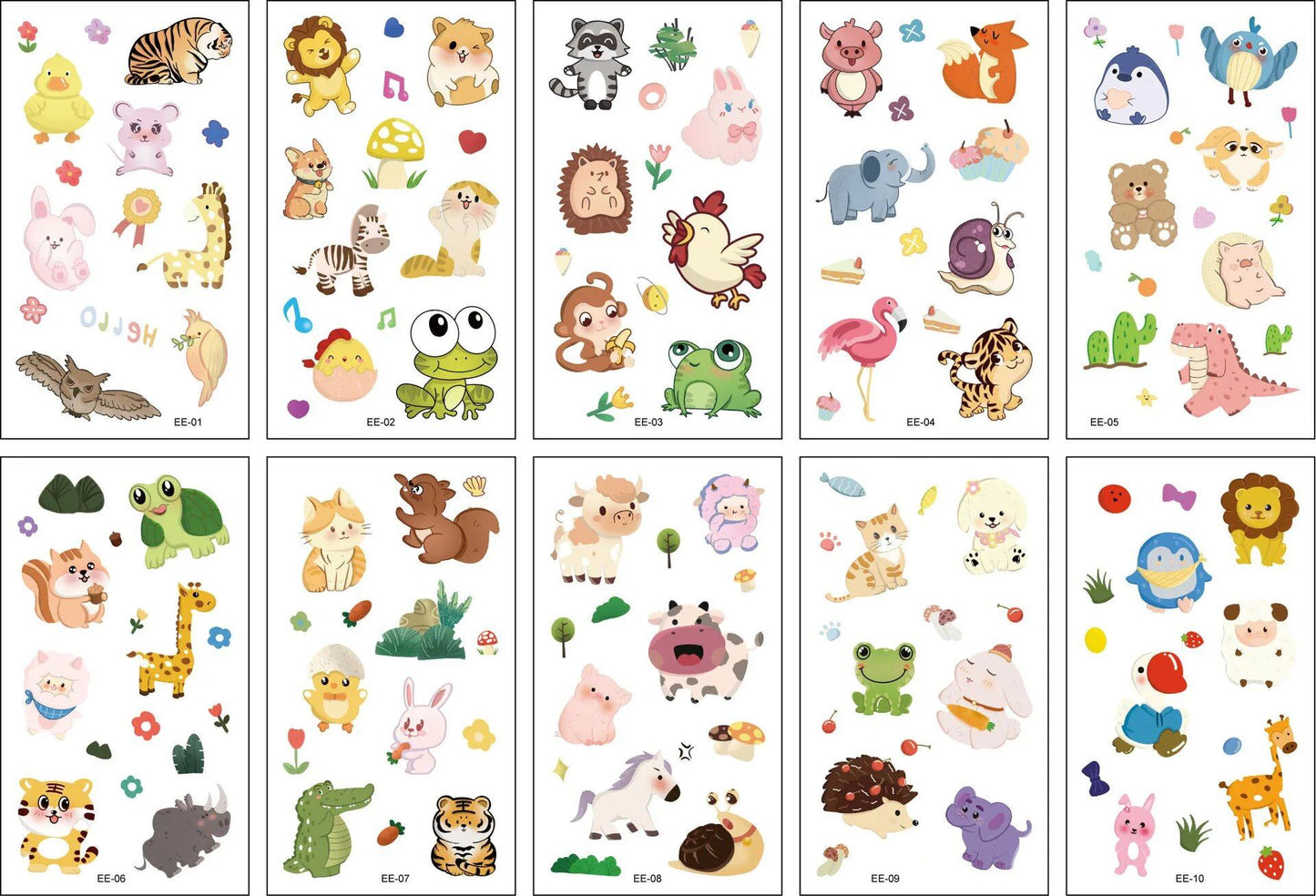 10-Pack Waterproof Temporary Tattoo Stickers for Kids and Soccer Fans, Fake Tattoos for Adults and Kids, Arm Covers, Color: Parallel Import