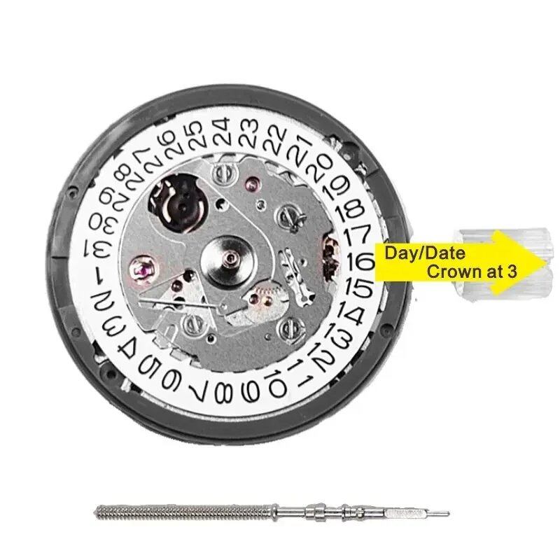 NH35A Premium Mechanical Movement, NH35 White Date Wheel, 24 Jewels, Automatic, High-Precision Movement, Replacement, Color: ) Parallel Import