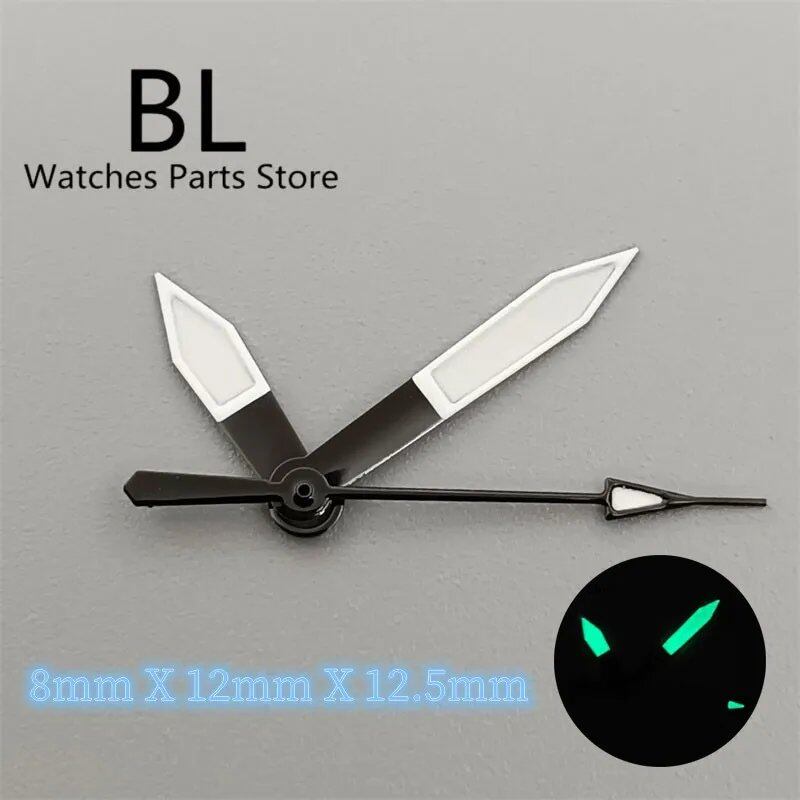 BLIGER Watch Hands, Black, White, Orange, Second Hand, Compatible with NH35A, NH36, and NH38 Movements, Automatic Watch Replacement Parts, Imported