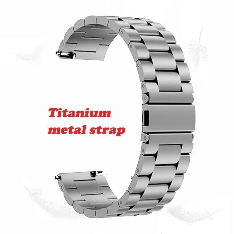 Titanium Metal Strap, 22mm, 20mm, 18mm, 16mm, Quick Release, Universal Bracelet, Replacement Wristband for Smartwatches, Business, Band Color: mm, Parallel Import