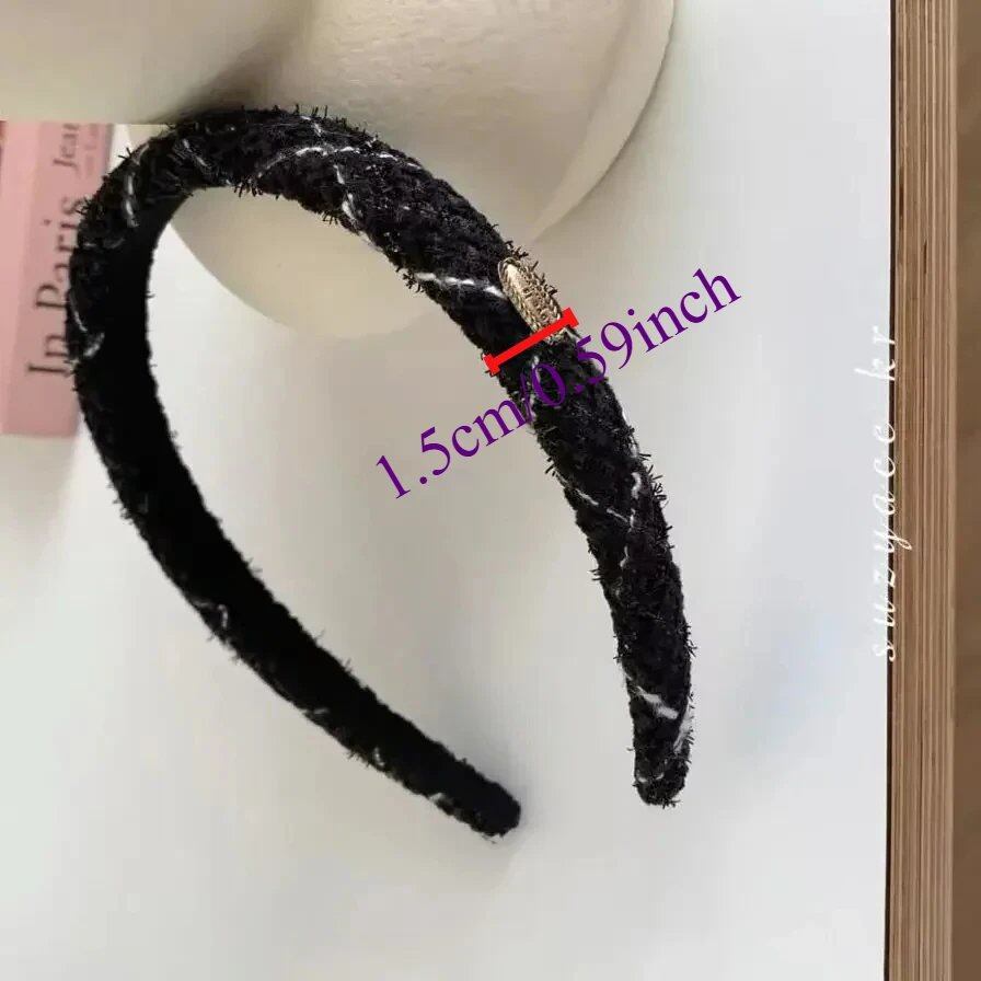 New Arrival: Elegant Bezel Retro Hairbands for Women and Girls, 1.5cm or 2cm Wide, Perfect for Weddings, Parties, and Holidays. Parallel Import.