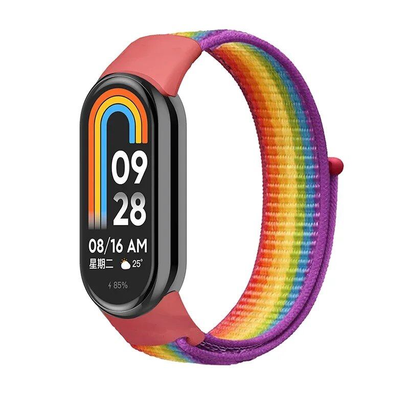 Xiaomi Mi Band 9/8/7/6/5/4/3 対応 ナイロンループストラップ NFCスマートウォッチ用交換バンド スポーツリストバンド サイズ:Mi Band 並行輸入品