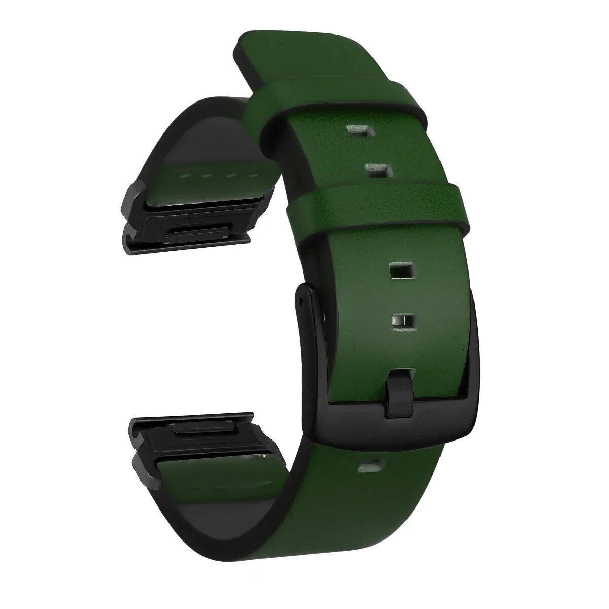 QuickFit Leather Watch Band for Garmin Fenix 6X/6 Pro/7X/7 and Forerunner 935/945/955, 22mm/26mm, Band Color: mm, Parallel Import