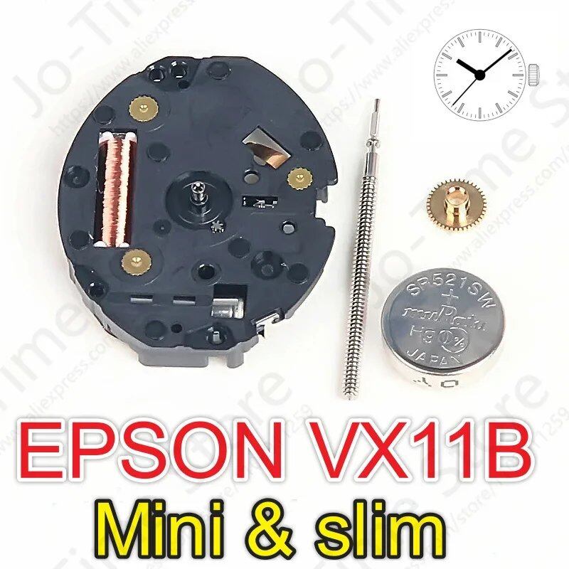 Slim Quartz Movement VX11 VX11B, 3-Hand, 5.5-Inch Dial Watch Mechanism for DIY Handmade Custom Watch Projects (Parallel Import)