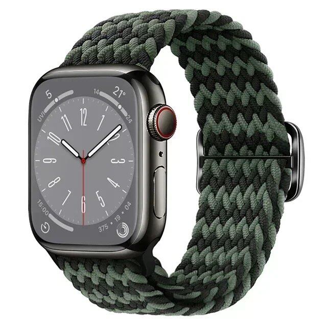 アップルウォッチUltra 2用ナイロンストラップ バンド 49mm 40mm 44mm 41mm 38mm 45mm対応 伸縮ブラidedループ ブレスレット iWatchシリーズ9/8/7/6/SE/5/4対応 バンドカラー:mm 並行輸入品